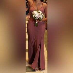 Floor Length Jenny Yoo Bridesmaid Dress Cinnamon Rose